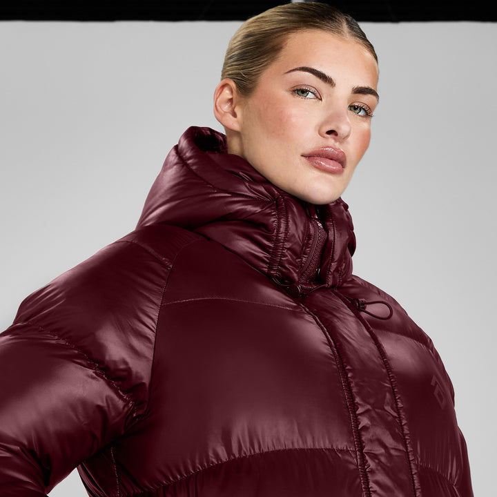 Aztec Diamond Ladies Heavy Quilted Long Puffer