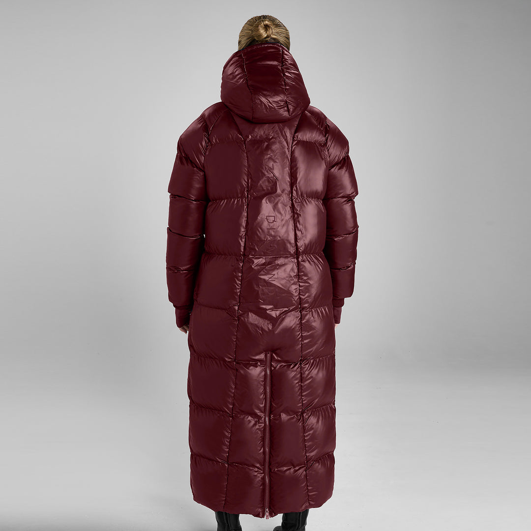 Aztec Diamond Ladies Heavy Quilted Long Puffer