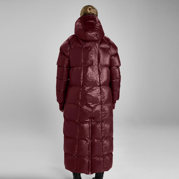 Aztec Diamond Ladies Heavy Quilted Long Puffer