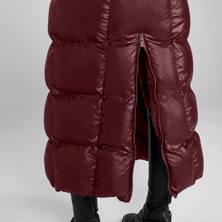 Aztec Diamond Ladies Heavy Quilted Long Puffer