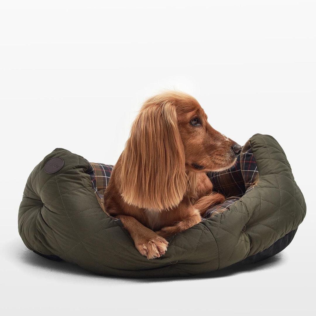 Barbour Classic Tartan Quilted Dog Bed