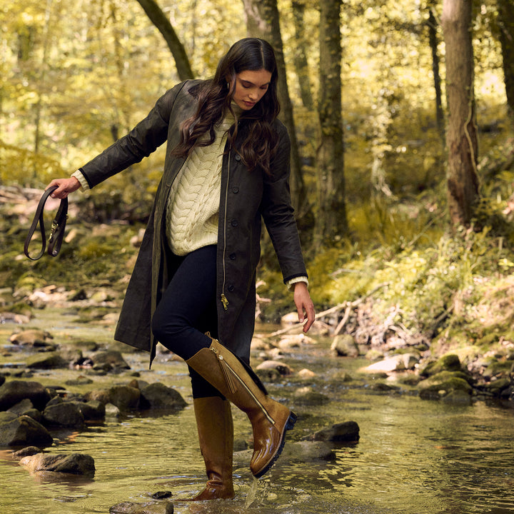 Fairfax & Favor Ladies The Edith Wax Longline Coat