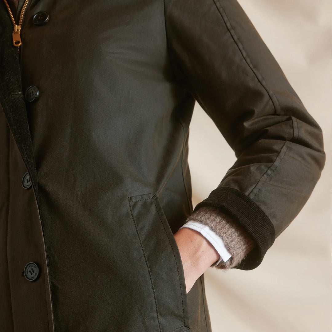 Fairfax & Favor Ladies The Edith Wax Longline Coat