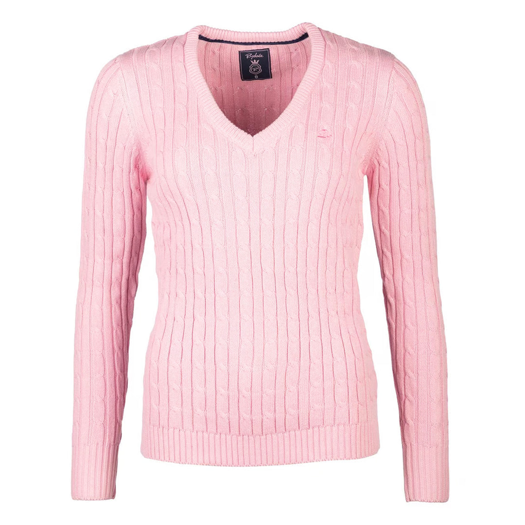 Rydale Ladies Emma V Neck Cable Knit Jumper