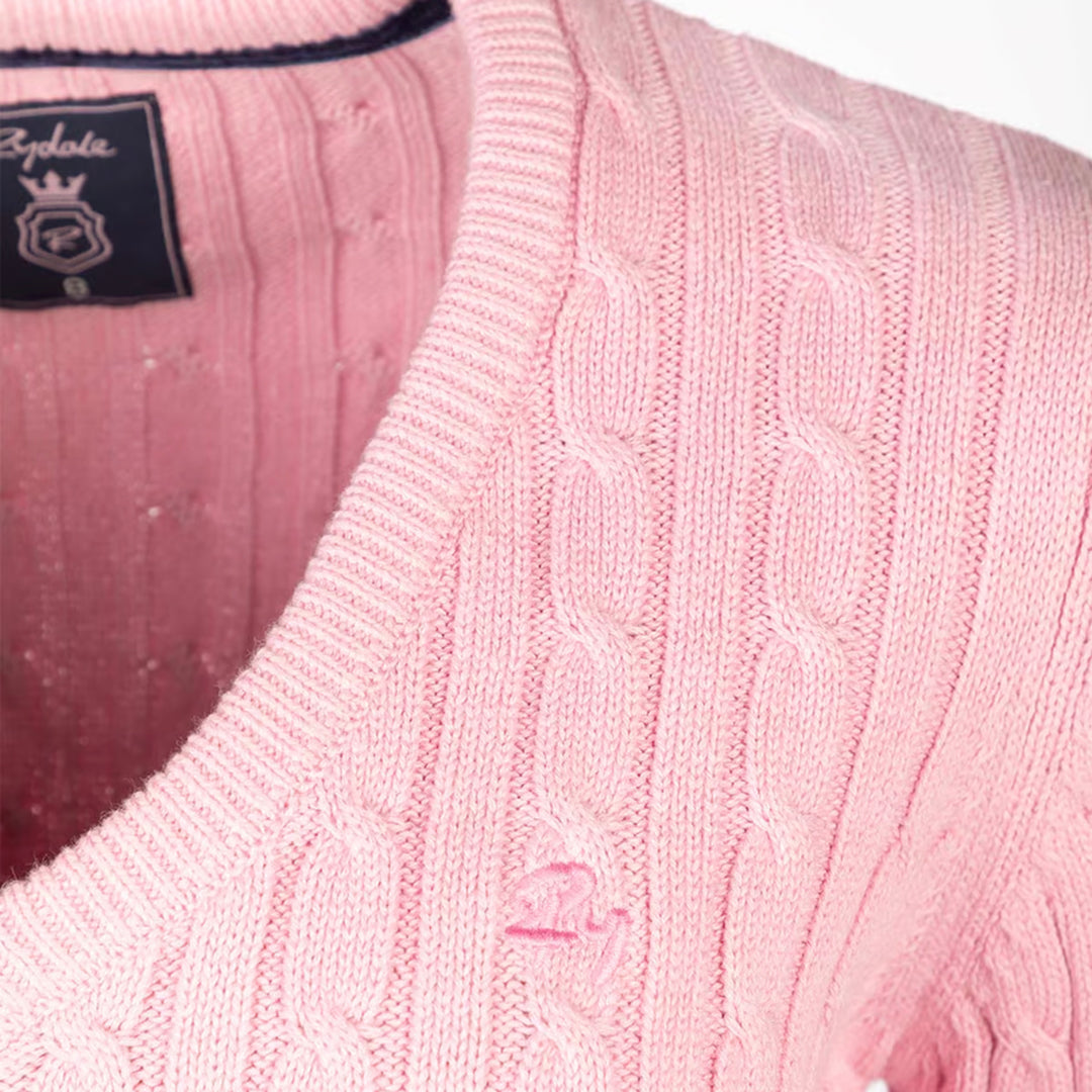Rydale Ladies Emma V Neck Cable Knit Jumper