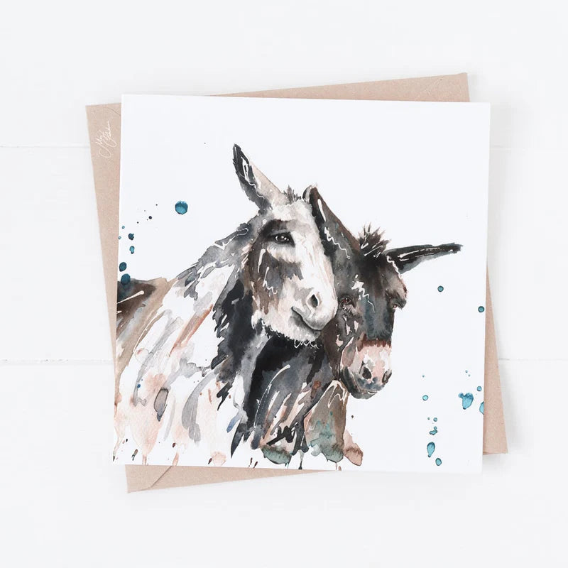 Meg Hawkins Donkeys Card