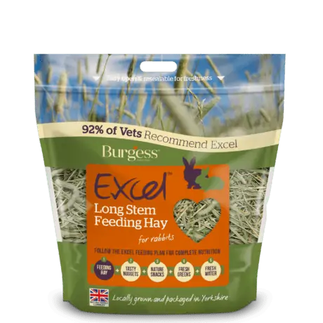 Burgess Excel Long Stem Feeding Hay for Rabbits 1kg