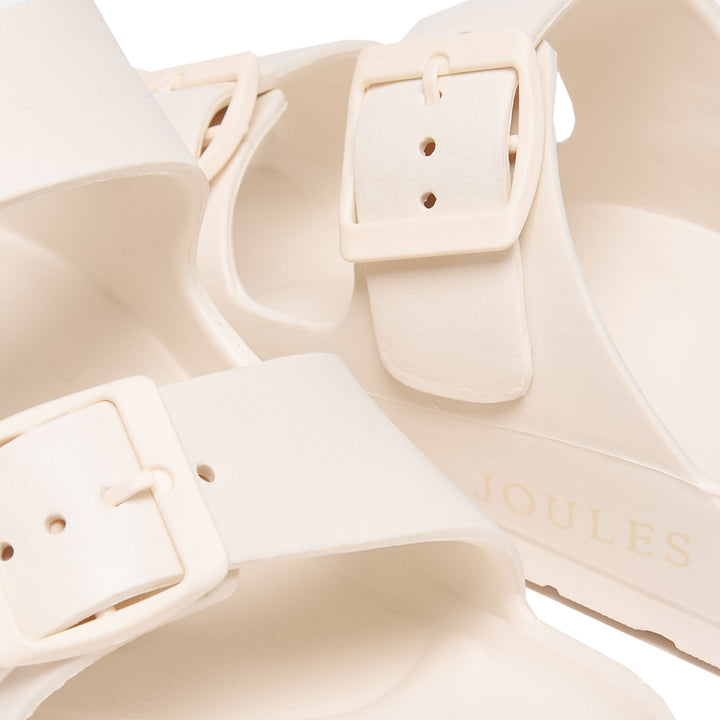 Joules Ladies Sunseeker Sliders#White