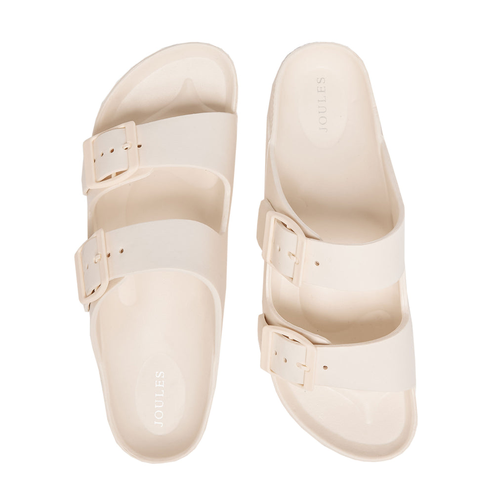 Joules Ladies Sunseeker Sliders#White