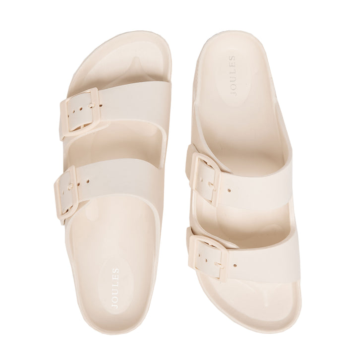Joules Ladies Sunseeker Sliders#White