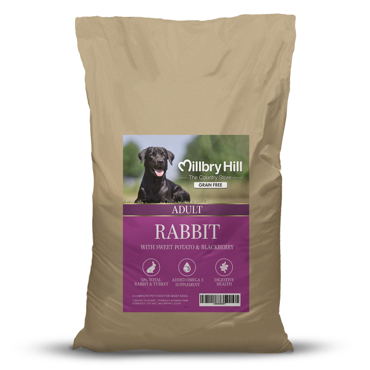 Grain Free Dog Food with Rabbit Sweet Potato Blackberry Millbry Hill