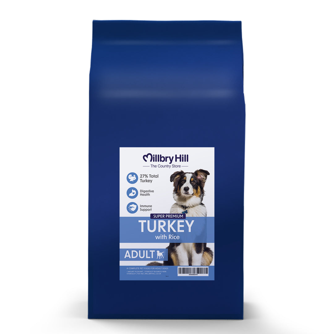 Millbry Hill Super Premium Adult Dog Food with Turkey & Rice 10kg