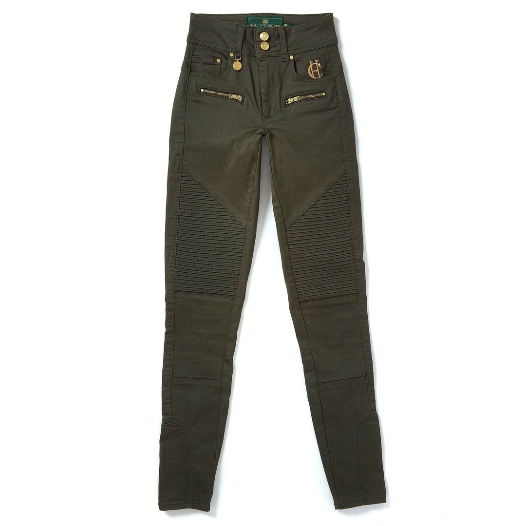 Holland Cooper Biker Jean in Hunter Green#Green