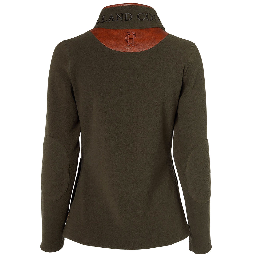 Holland Cooper Ladies Country Fleece Half Zip Back#Khaki