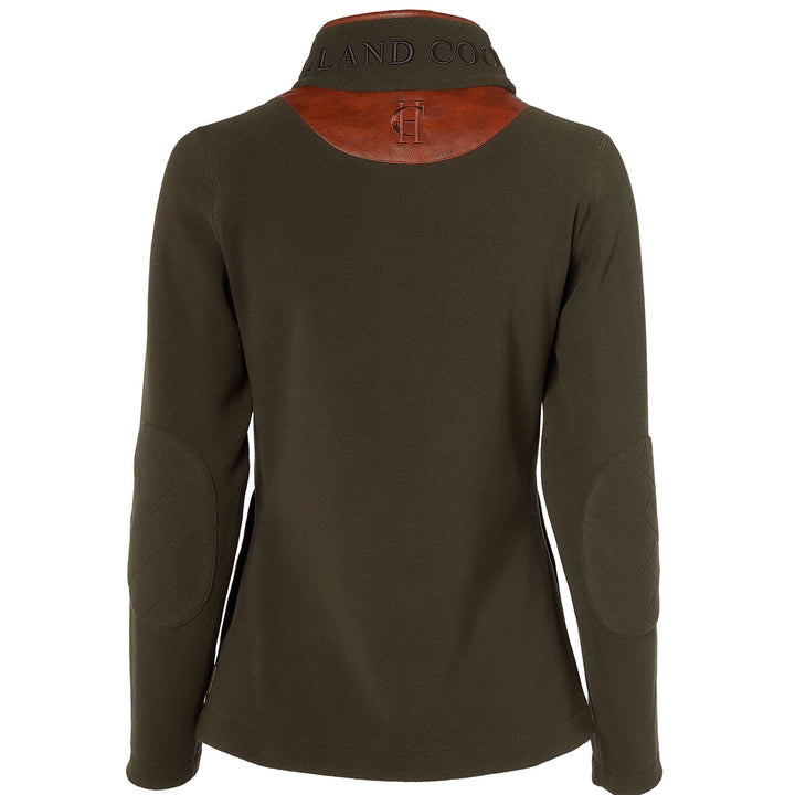 Holland Cooper Ladies Country Fleece Half Zip Back#Khaki