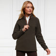 Holland Cooper Ladies Country Fleece Half Zip#Light Green