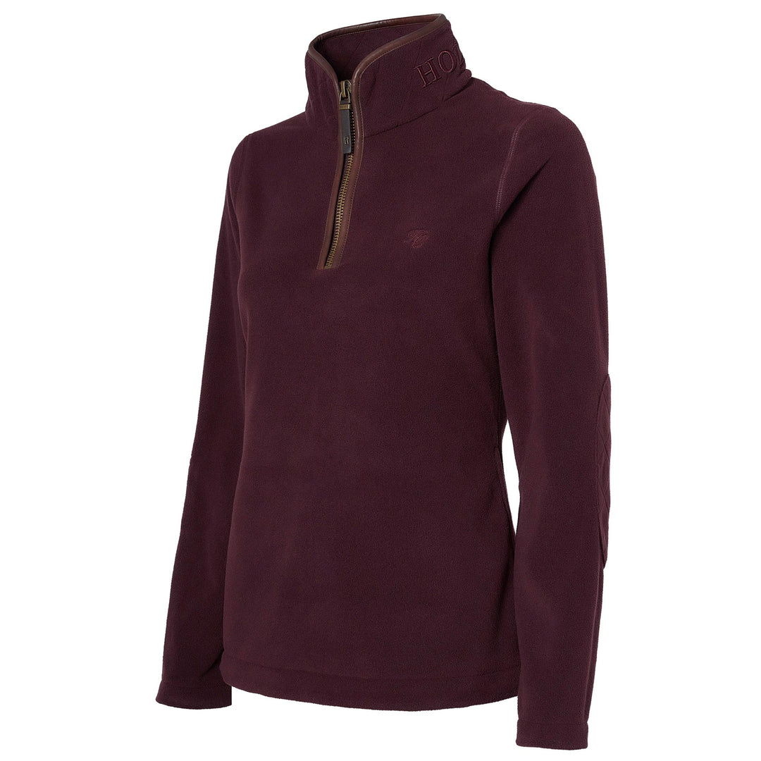 Holland Cooper Ladies Country Fleece Half Zip#Mulberry