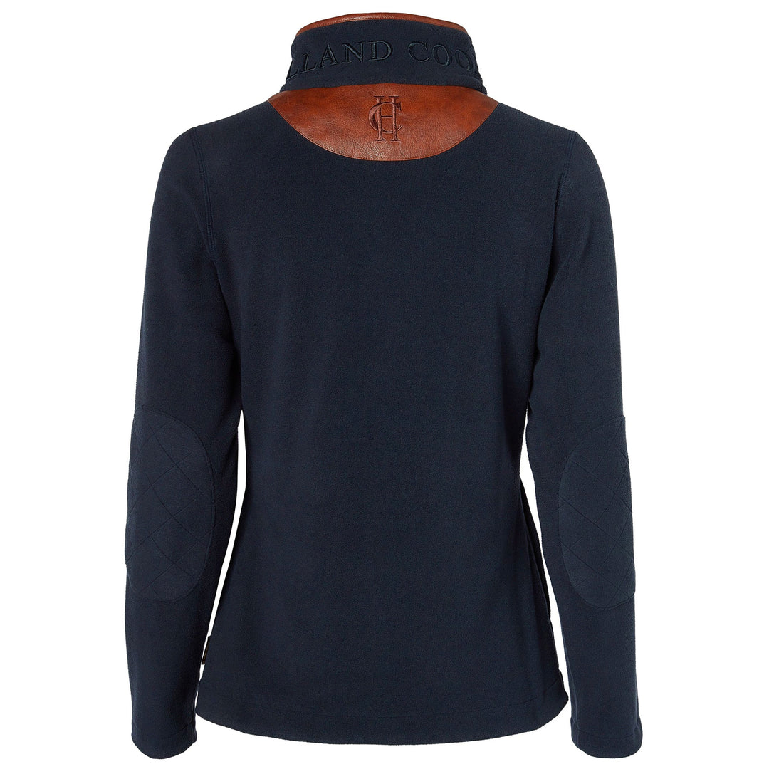 Back view of Holland Cooper Ladies Country Fleece Half Zip#Navy