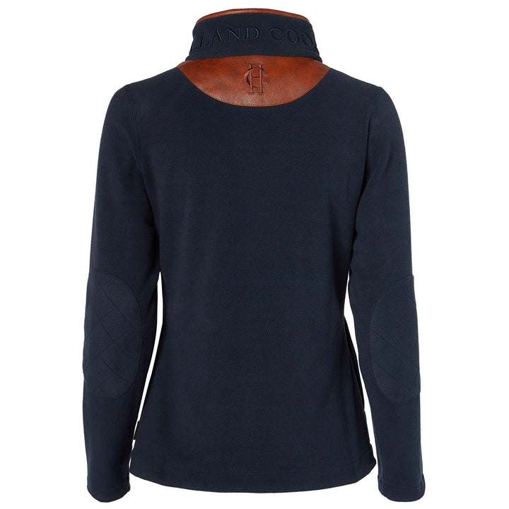 Back view of Holland Cooper Ladies Country Fleece Half Zip#Navy
