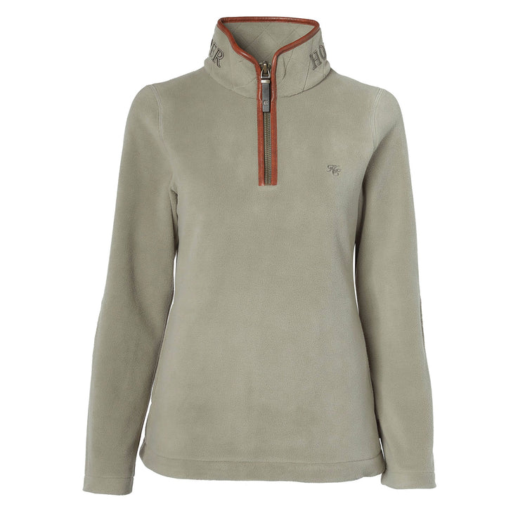 Holland Cooper Ladies Country Fleece Half Zip#Light Green