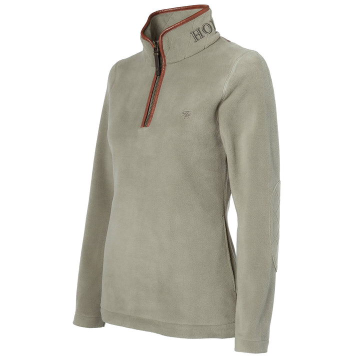 Holland Cooper Ladies Country Fleece Half Zip Sage#Light Green