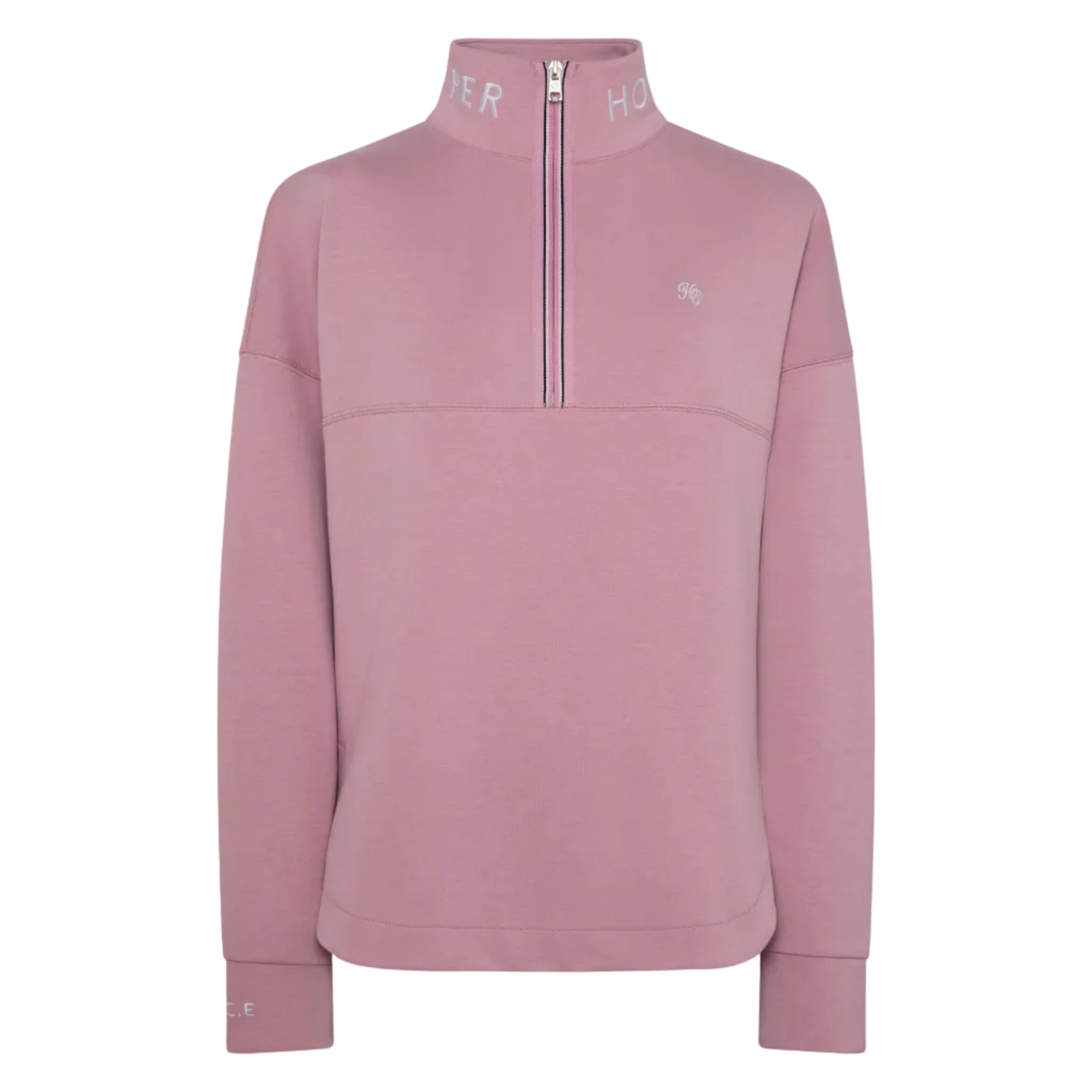 Holland Cooper Ladies Windsor Quarter Zip Sweat - Dawn Pink