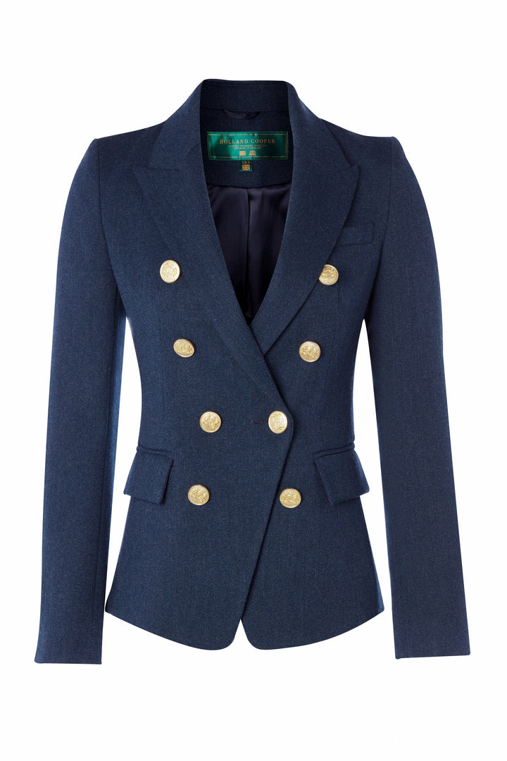 Holland Cooper Ladies Knightsbridge Blazer in Denim#Denim