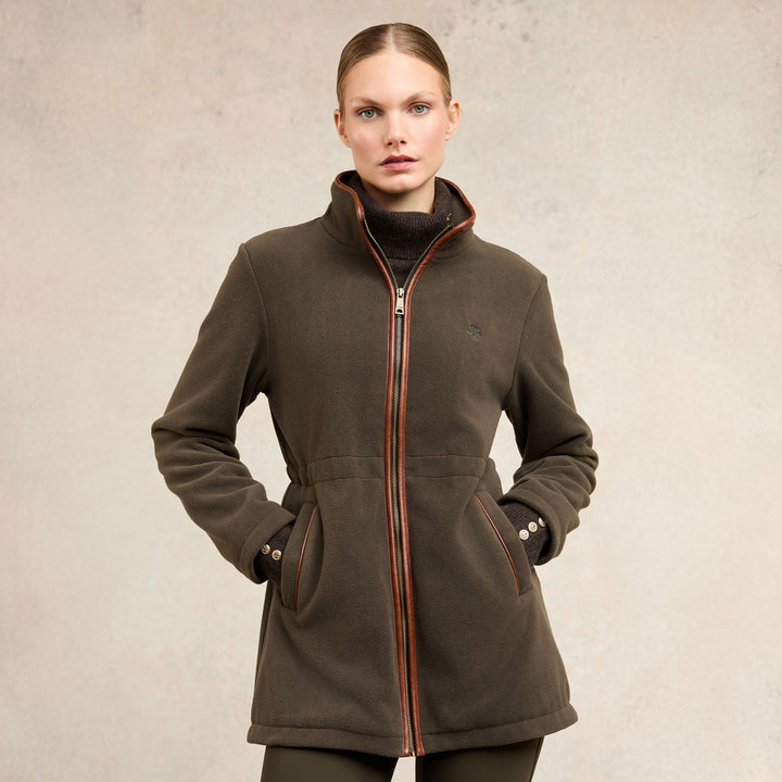 Model wearing the Holland Cooper Ladies Country Longline Fleece