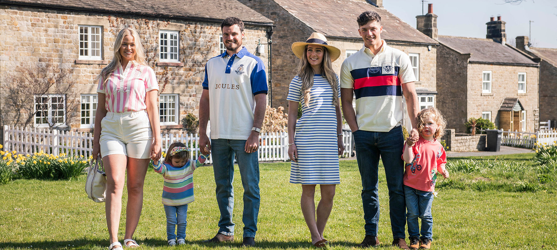 A group of people wearing new season clothing