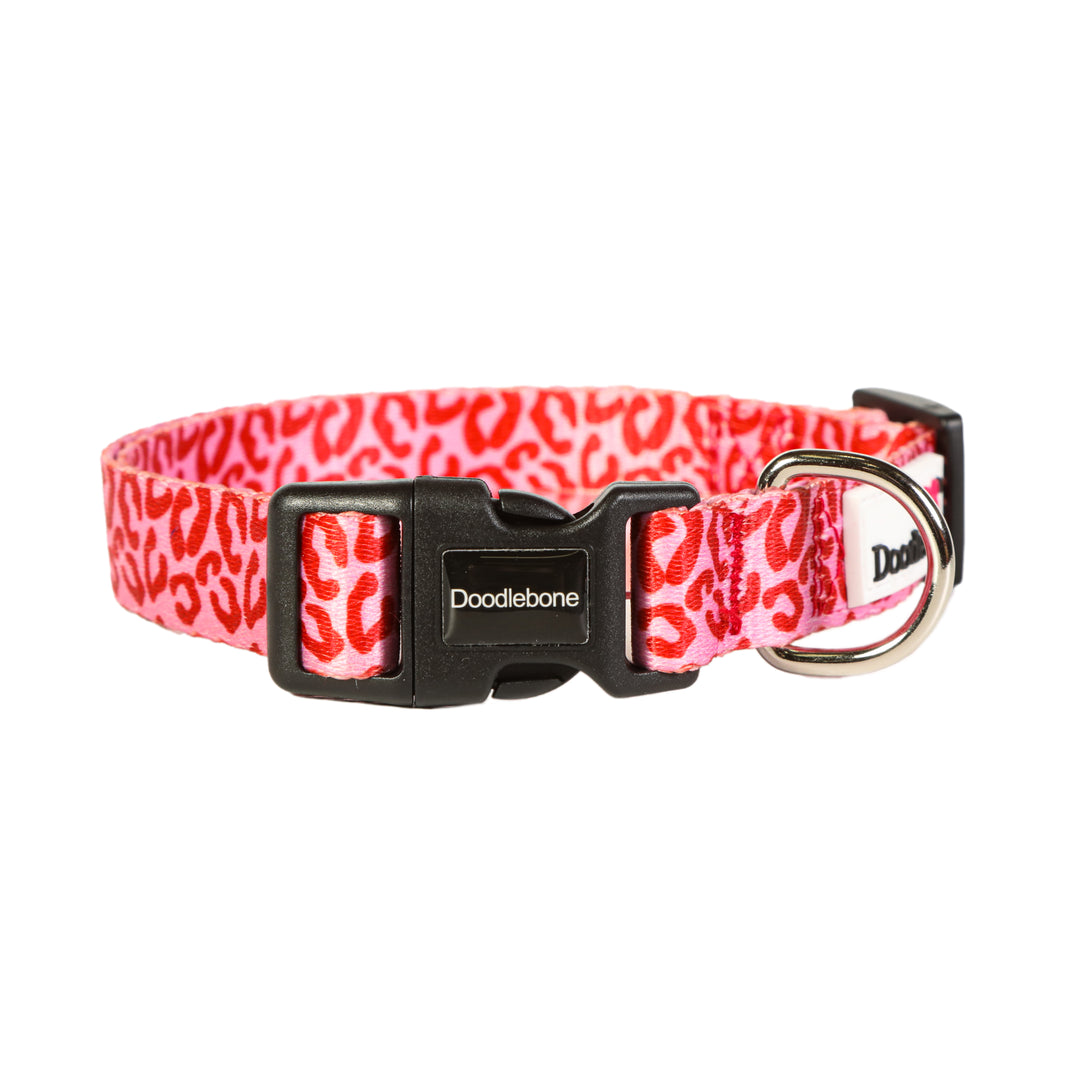 Doodlebone Ruby Leopard Dog Collar