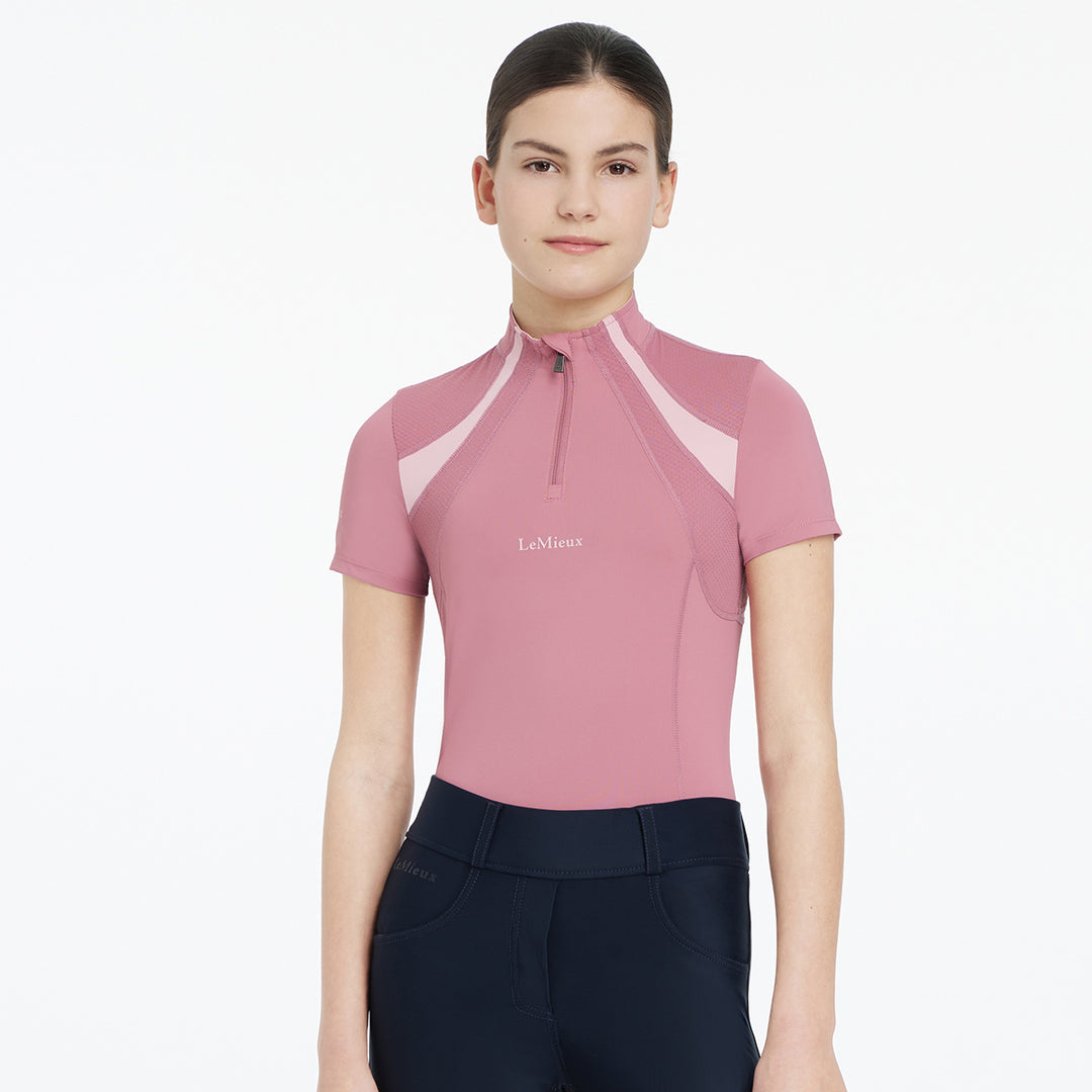 LeMieux Young Rider Short Sleeve Mia Mesh Base Layer - Peony
