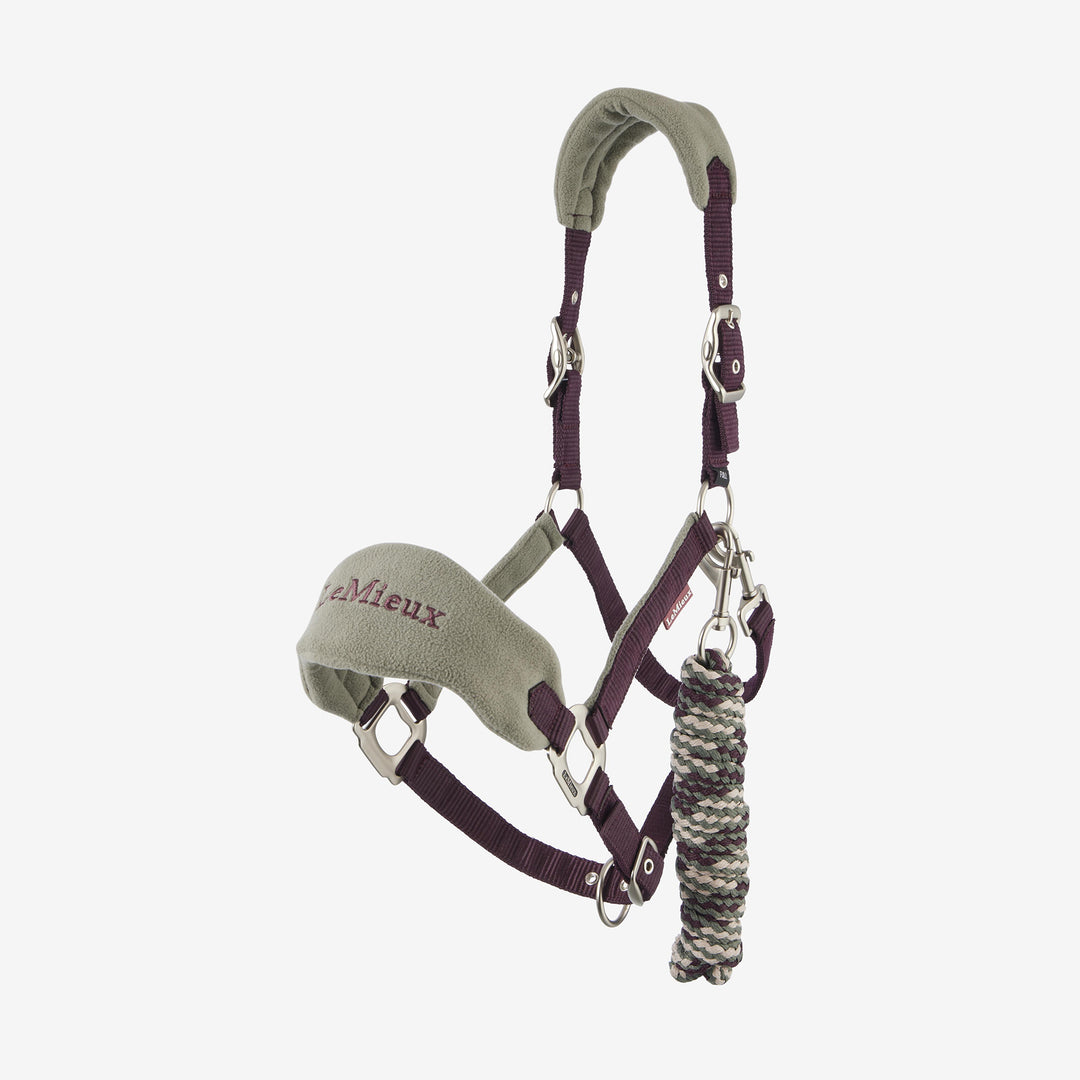LeMieux Mini Vogue Headcollar & Leadrope - Damson