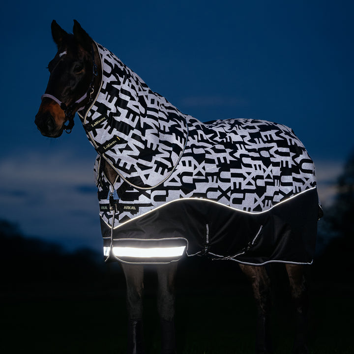 LeMieux Arika Reflective 200g Detach-A-Neck Turnout Rug Black