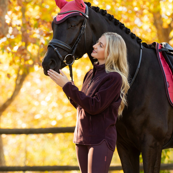 LeMieux Ladies Clara Hybrid Fleece - Damson