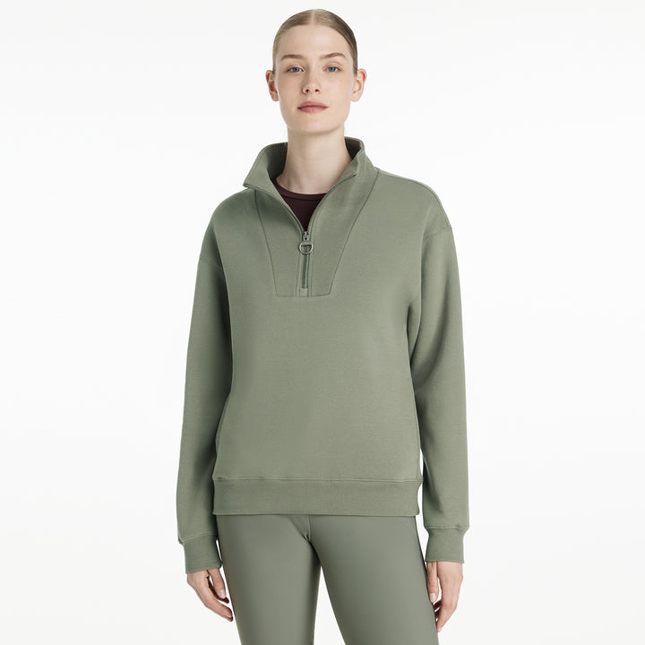 LeMieux Ladies Keira Quarter Zip Sweat - Rosemary