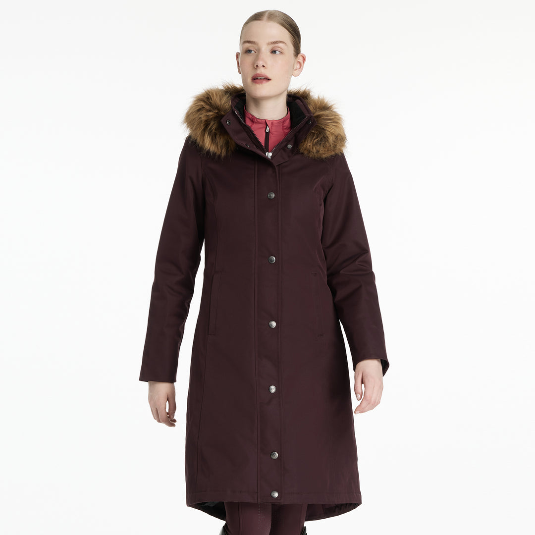 LeMieux Ladies Anya Waterproof Riding Coat - Damson