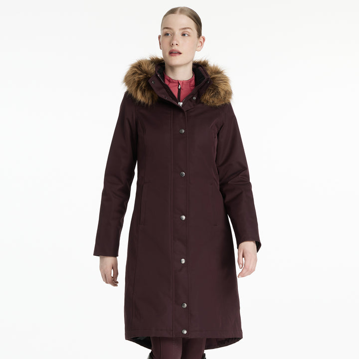 LeMieux Ladies Anya Waterproof Riding Coat - Damson