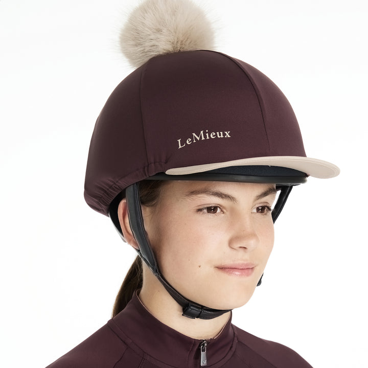 LeMieux Classique Pom Hat Silk - Damson