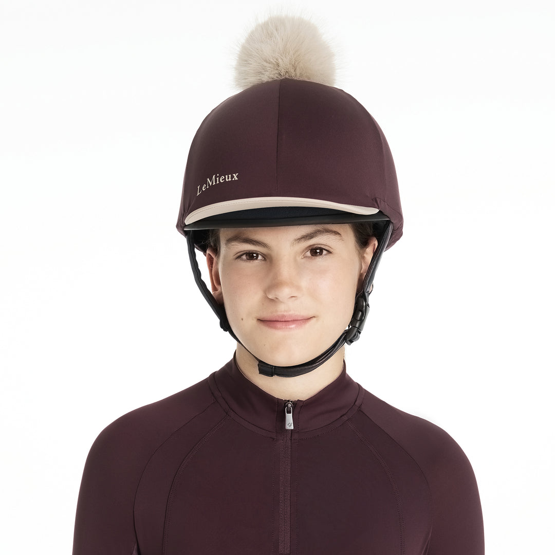 LeMieux Classique Pom Hat Silk - Damson