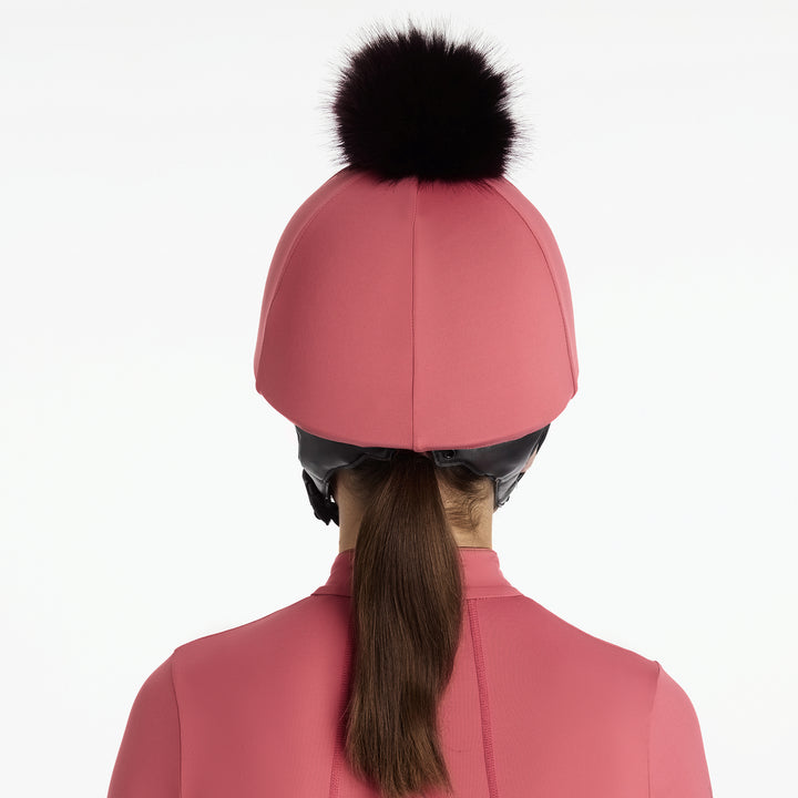 LeMieux Classique Pom Hat Silk - Cranberry