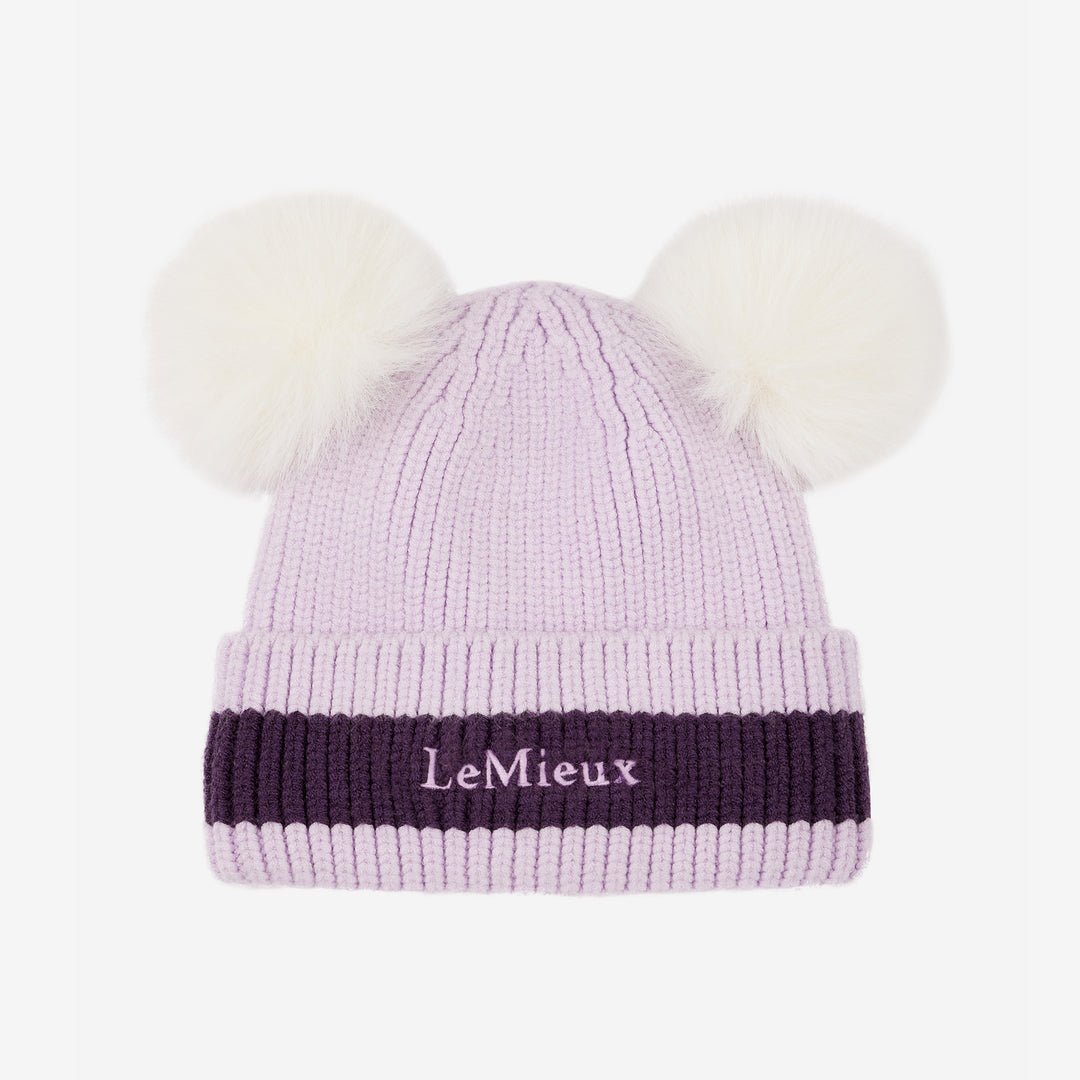 LeMieux Mini Double Pom Beanie - Lilac