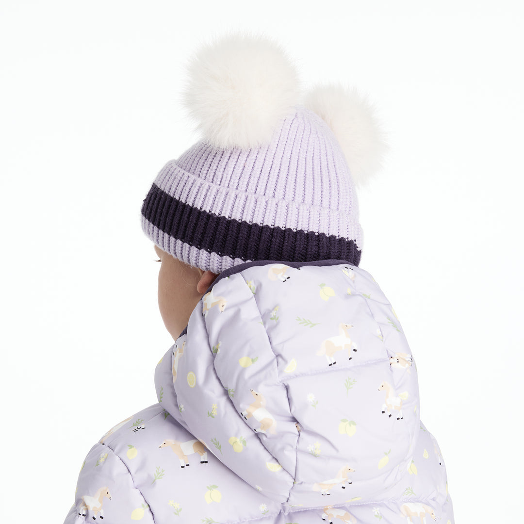 LeMieux Mini Double Pom Beanie - Lilac