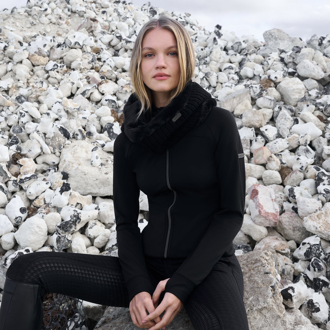 LeMieux Ladies Aspen Brushed Zip Through Jacket Black