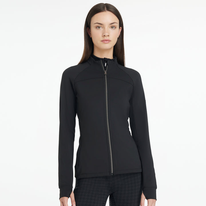 LeMieux Ladies Aspen Brushed Zip Through Jacket Black