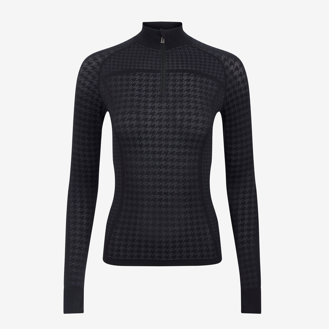 LeMieux Ladies Aspen Houndstooth Quarter Zip Top