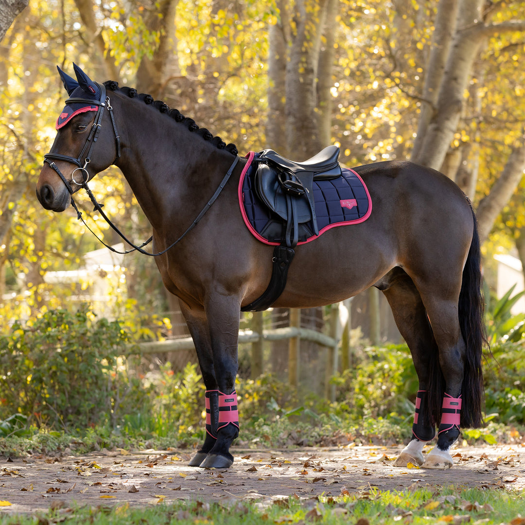 LeMieux Loire Classic GP Square - Navy/Cranberry