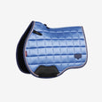 Mallow pink quilted saddle pad with black accents