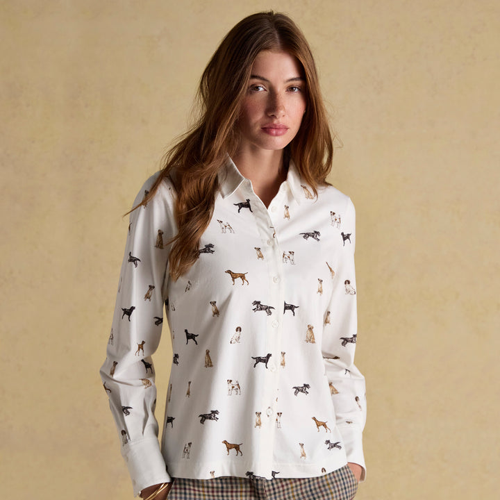 Joules Ladies Eleanor Dog Print Shirt