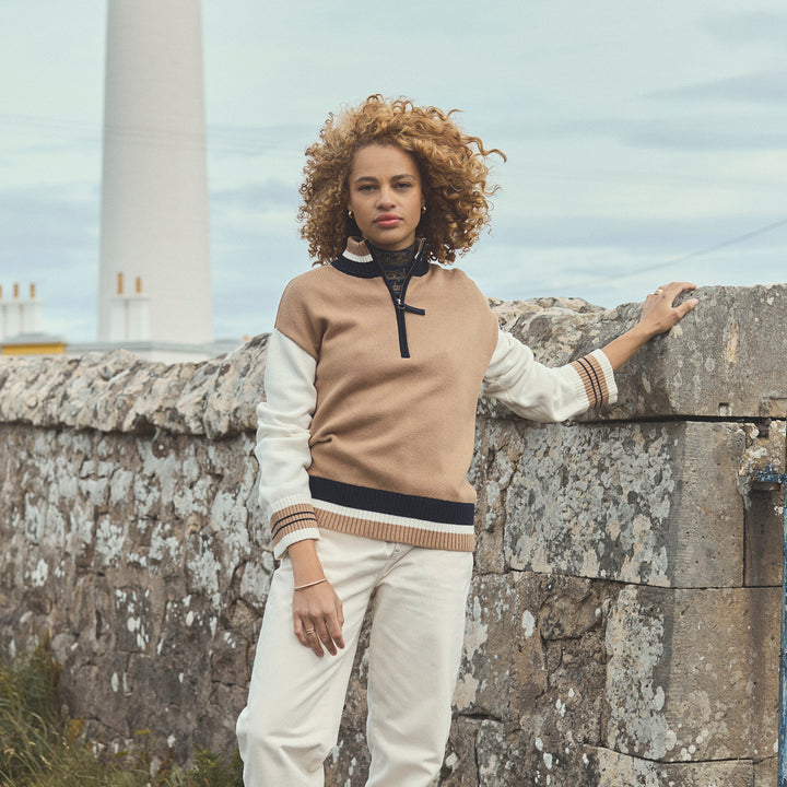Joules Ladies Varsity Zip Jumper