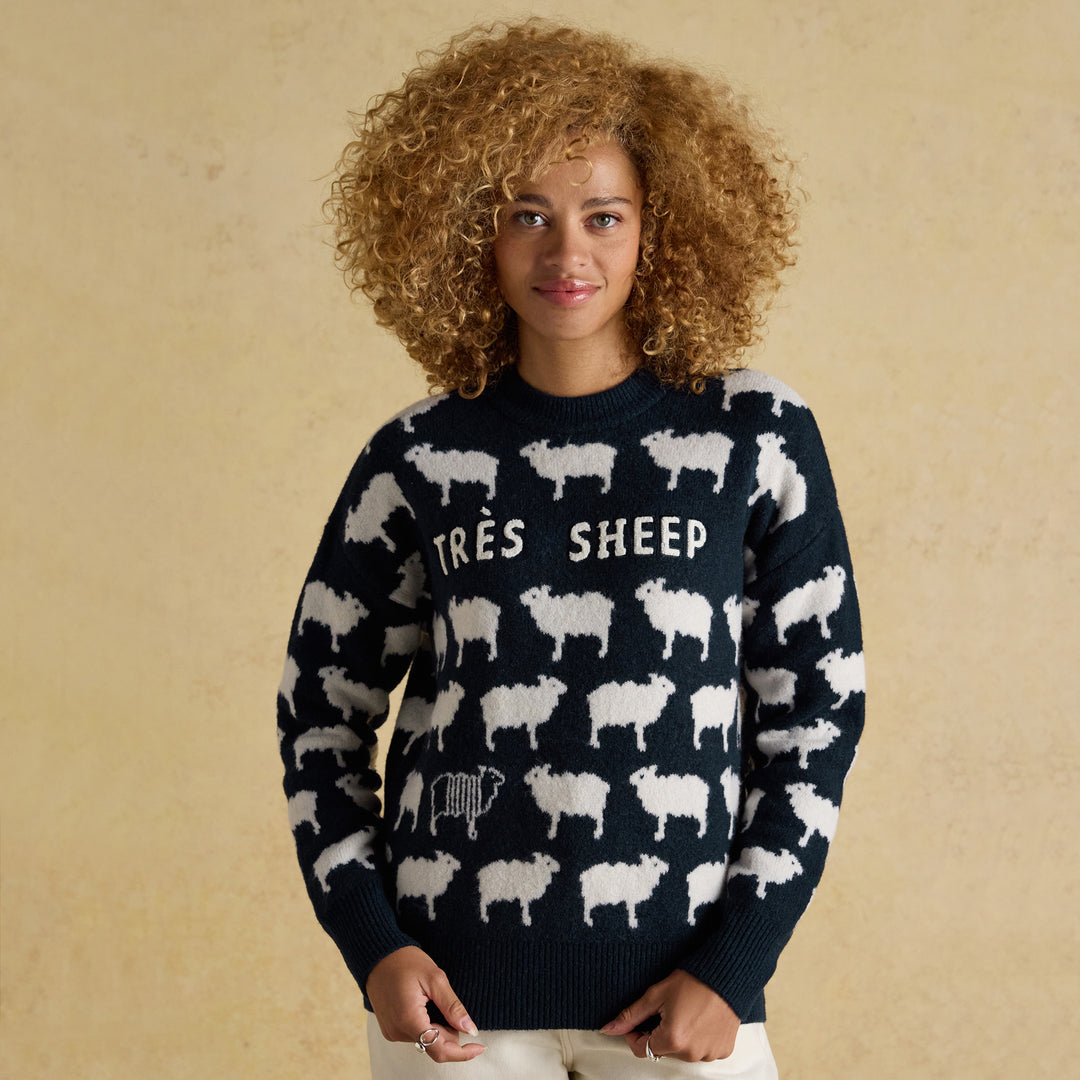 Joules Ladies Tres Sheep Jumper